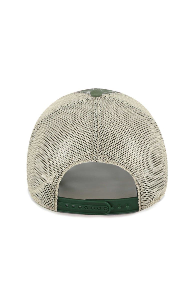 '47 Men's '47 Green Michigan State Spartans Four Stroke Clean Up Trucker Snapback Hat, Alternate, color,