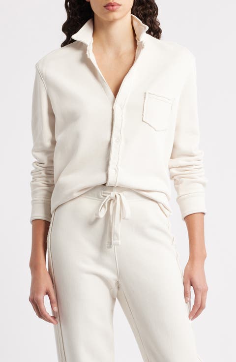 Eileen Relaxed Terry Button-Up Shirt