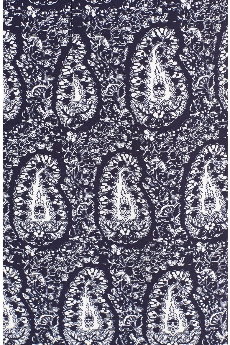 'Jude' Paisley Faux Wrap Skirt, Alternate, color, NAVY