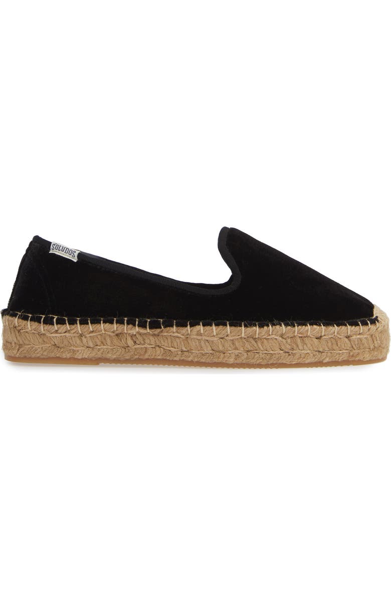 Soludos Platform Smoking Slipper Espadrille, Alternate, color,