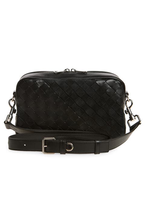 Small Intrecciato Leather Camera Bag