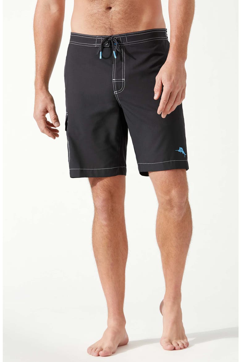 Baja Harbor Board Shorts, Alternate, color, BLACK