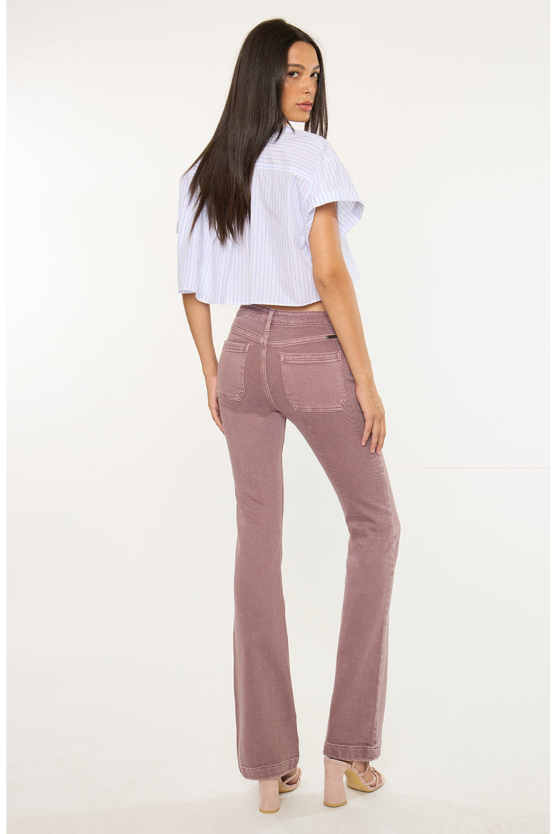 Max Mid Rise Trouser Bootcut Jeans, Alternate, color, Mauve