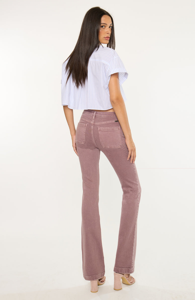 KanCan Max Mid Rise Trouser Bootcut Jeans, Alternate, color, Mauve