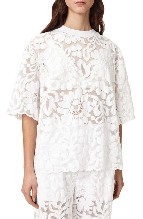 Amelie Floral Lace T-Shirt