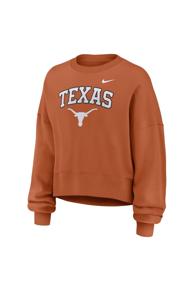 Women's Nike Texas Orange Texas Longhorns Oversized Phoenix Arch Pullover Sweatshirt, Alternate, color, Burnt Orange