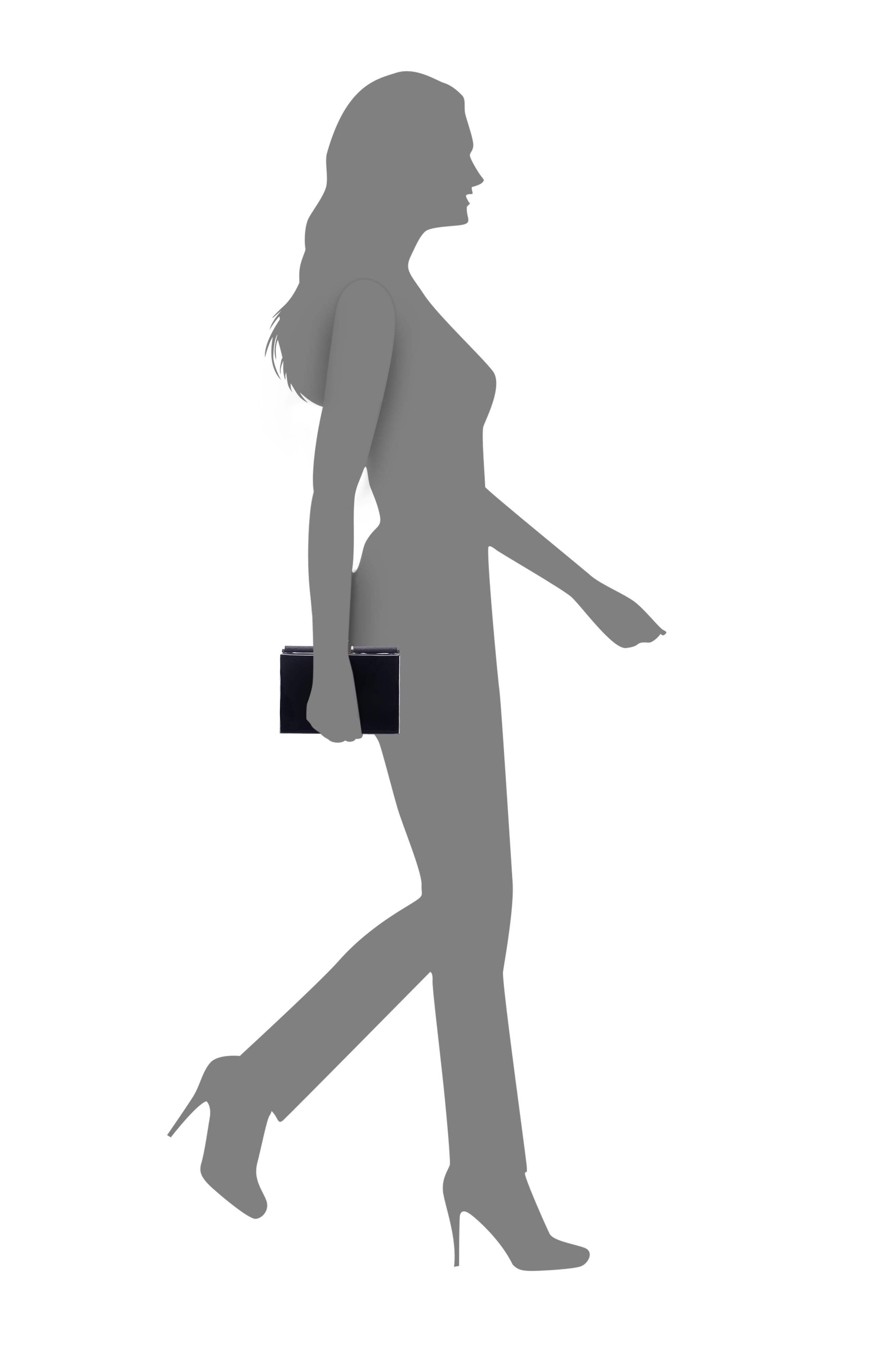 Nina Darby Crystal Clutch, Alternate, color, Black