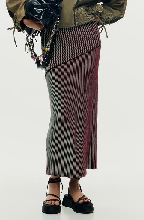 Stripe Maxi Skirt