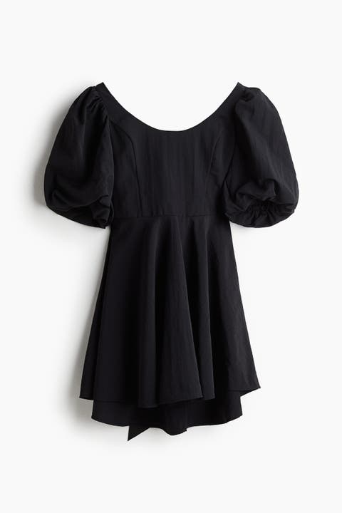 Balloon-sleeved Dress