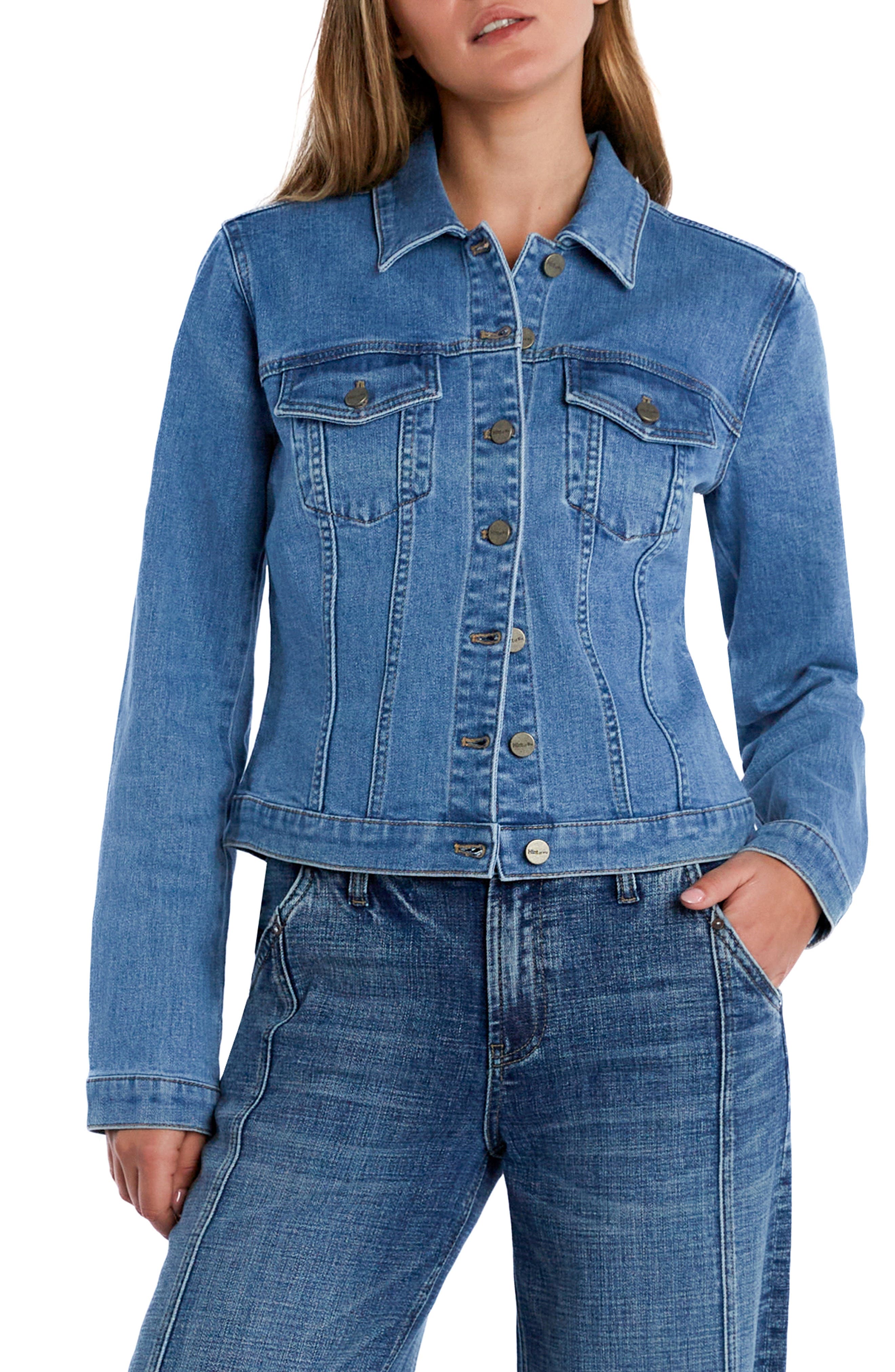 Sleek Stretch Denim Trucker Jacket - image 5