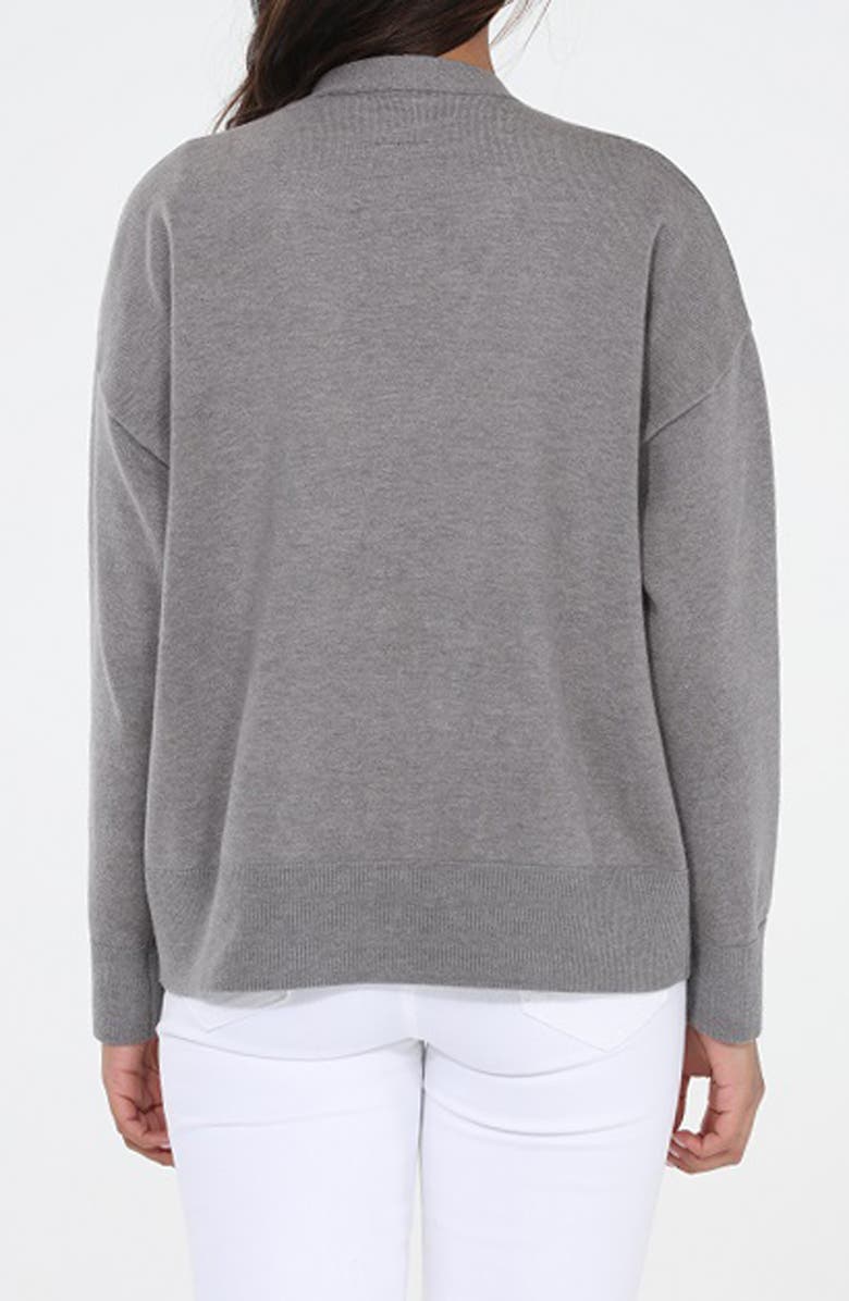 RAIN AND ROSE V-Neck Cardigan, Alternate, color, Grey