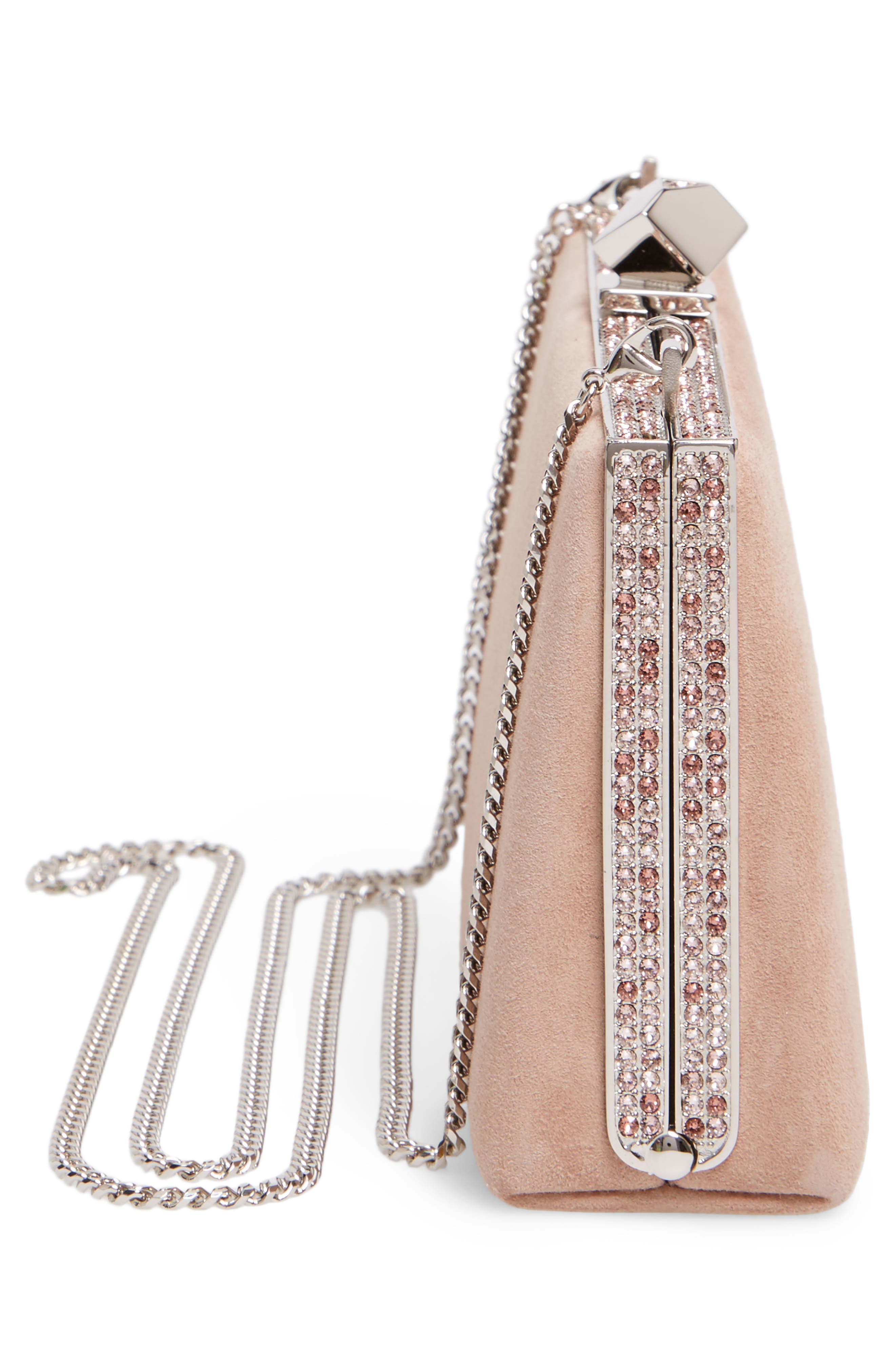 Jimmy Choo Celeste Suede Clutch, Alternate, color, 