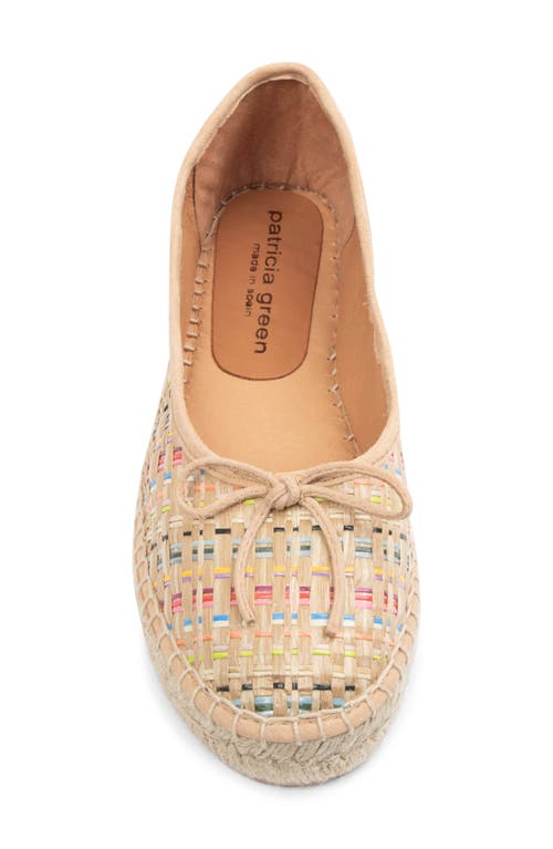Shop Patricia Green Sydney Ballet Flat In Rainbow Raffia
