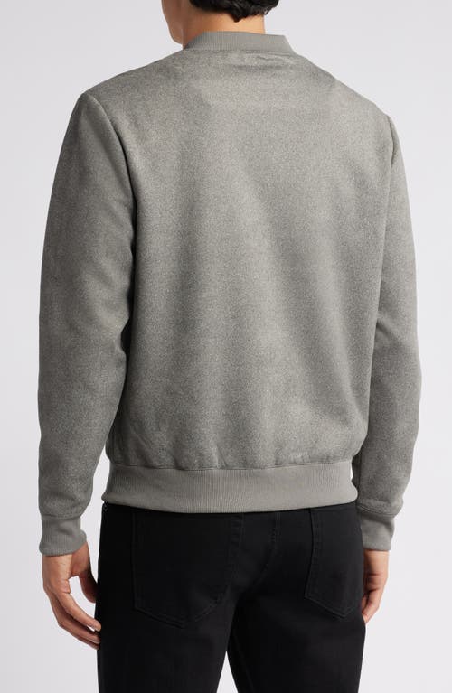 Robert Barakett Degas Faux Suede Knit Bomber Jacket In Gold