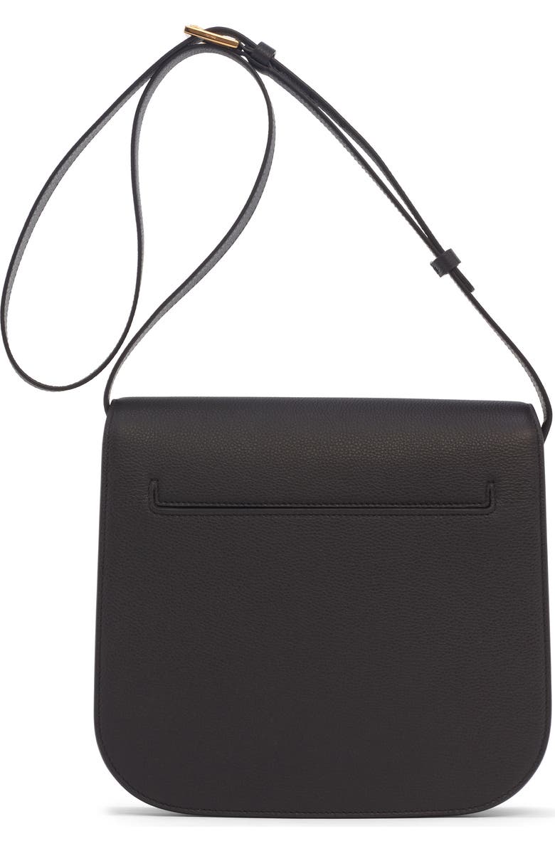 TOM FORD Mini Tara Grained Leather Crossbody Bag, Alternate, color, Espresso