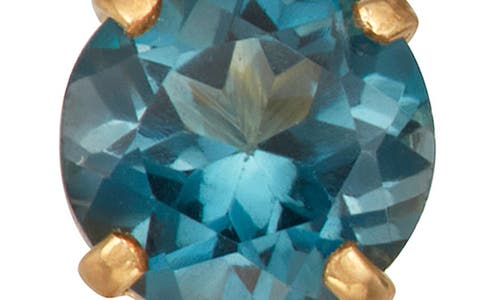 Fzn Gemstone Stud Earrings In Blue