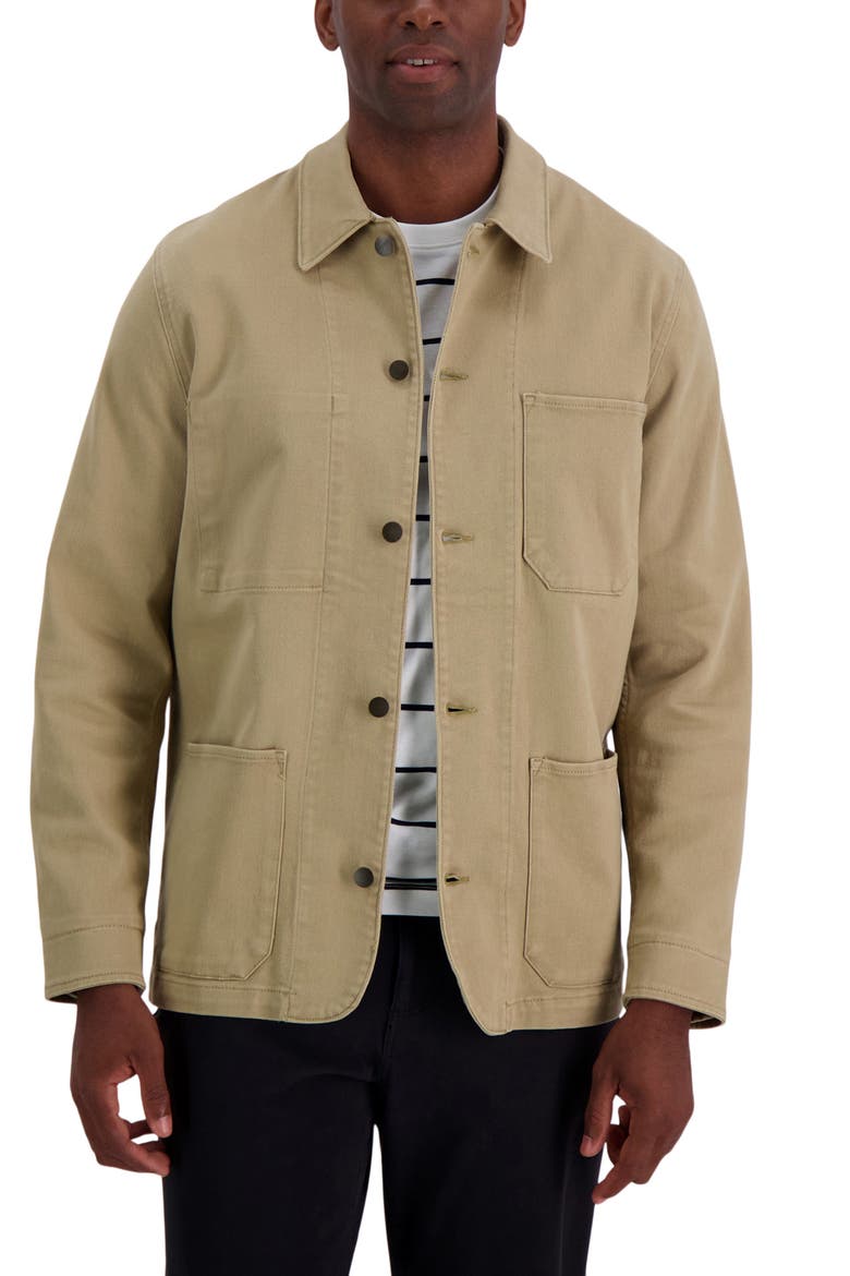 Heavy Twill Shirt Jacket, Alternate, color, KHAKI