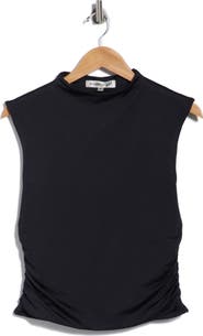 Madden Girl Funnel Neck Cap Sleeve Top