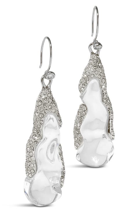 Silverlake Lucite Pavé Linear Earrings