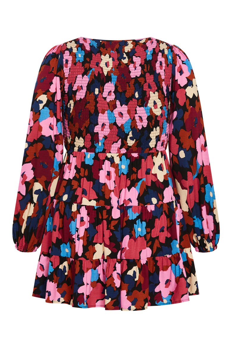Jemma Long Sleeve Fit & Flare Minidress, Alternate, color, SUGARCOATED