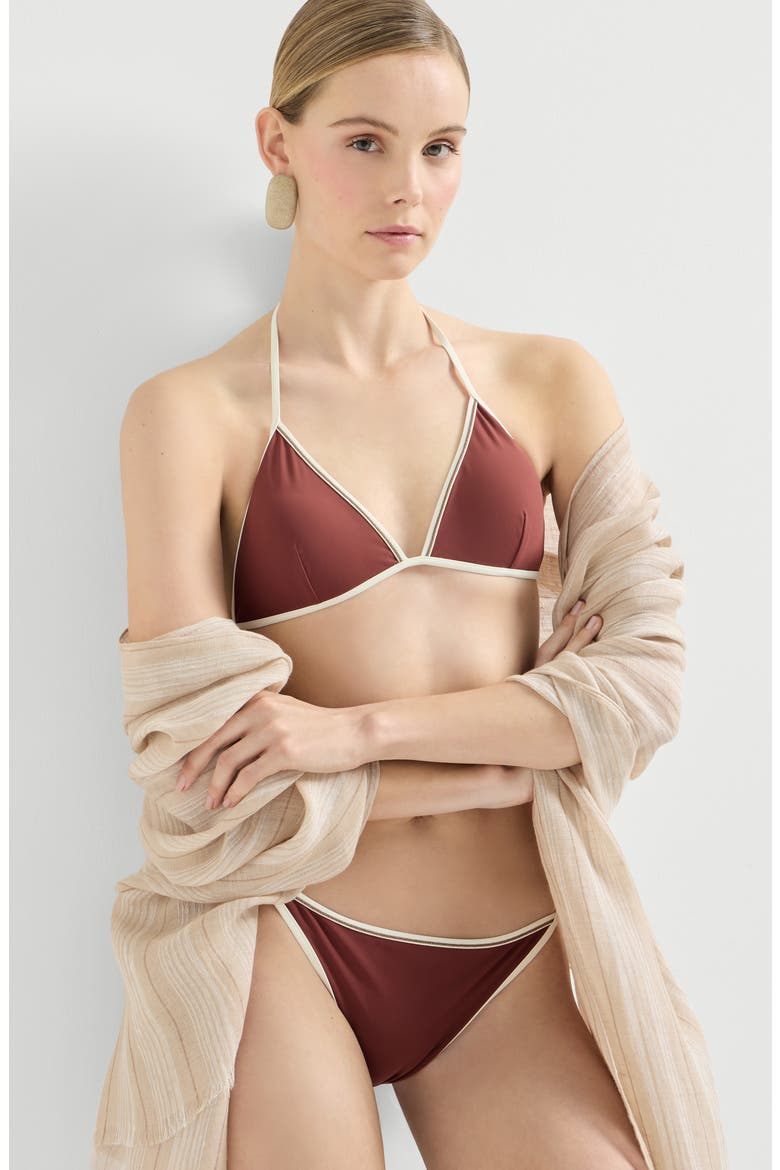 Bikini bottom with monili, Alternate, color, Bordeaux