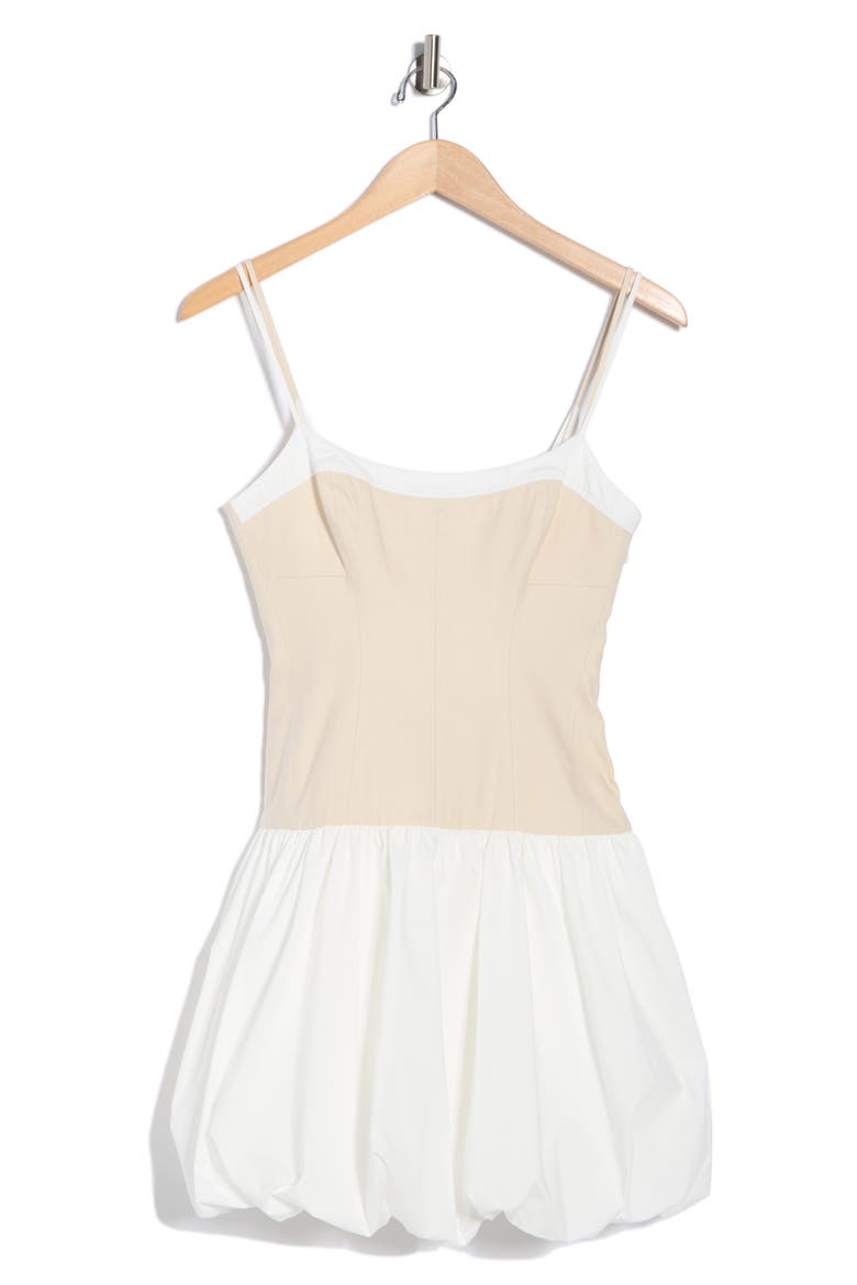 Fifi Bubble Hem Minidress, Alternate, color, SAND MULTI