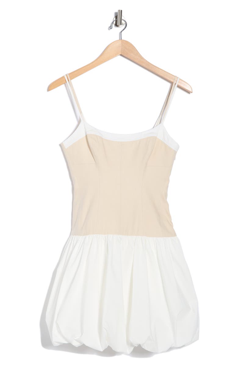 Simkhai Fifi Bubble Hem Minidress, Main, color, Sand Multi