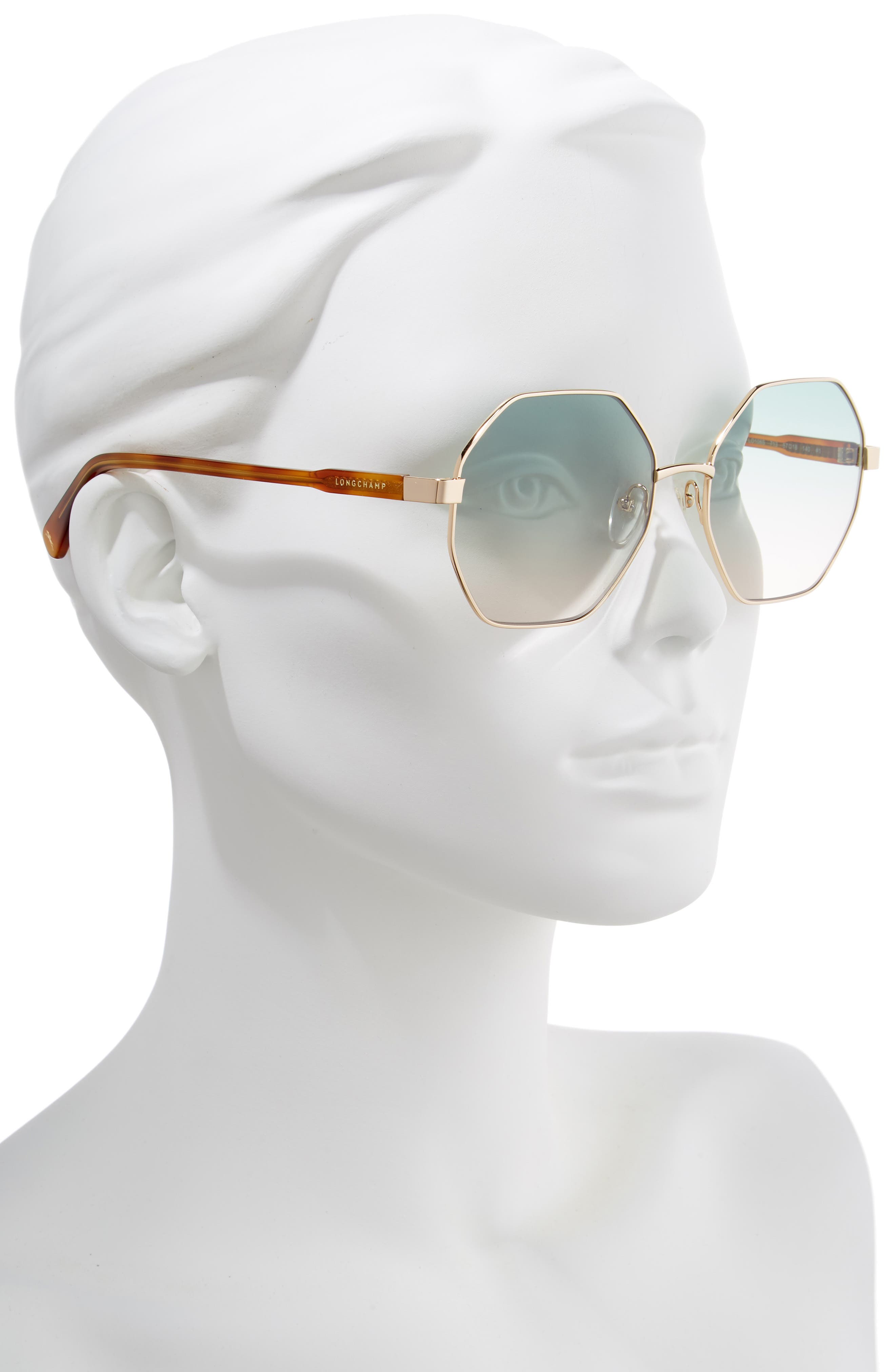 Longchamp Le Pliage 57mm Gradient Octagonal Sunglasses 