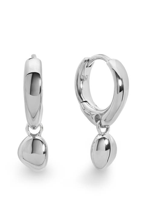 Nura Drop Huggie Hoop Earrings