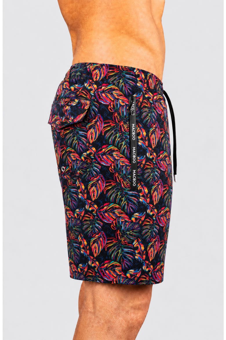 Lion Leaves Multi Swim Trunks, Alternate, color, MULTI