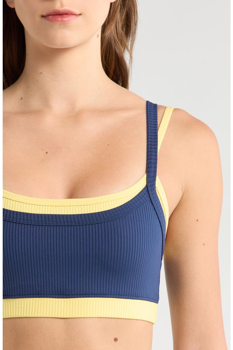 Layered Rib Sports Bra, Alternate, color, MIDNITE POPCORN