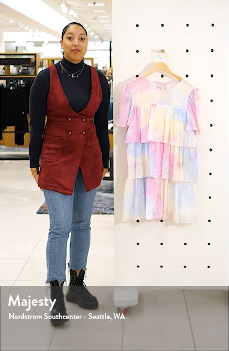 Tiered Ruffle Shift Dress, sales video thumbnail