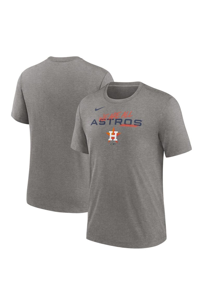 Men's Nike Heather Charcoal Houston Astros We Are All Tri-Blend T-Shirt, Main, color, Heather Charcoal