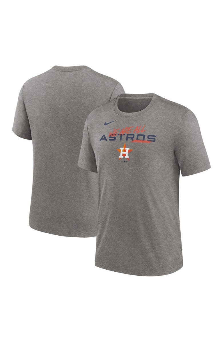 Nike Men's Nike Heather Charcoal Houston Astros We Are All Tri-Blend T-Shirt, Main, color, Heather Charcoal