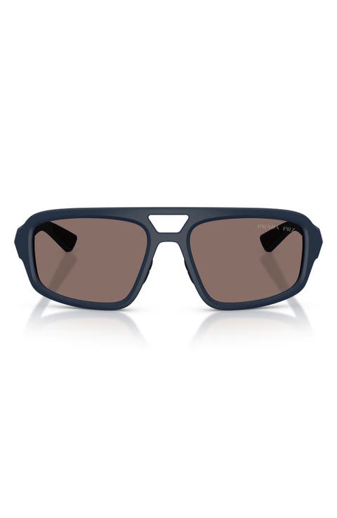 57mm Polarized Irregular Sunglasses