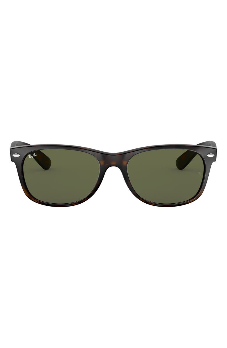 Ray-Ban Wayfarer 58mm Rectangular Sunglasses, Main, color, Tortoise/ Crystal Green