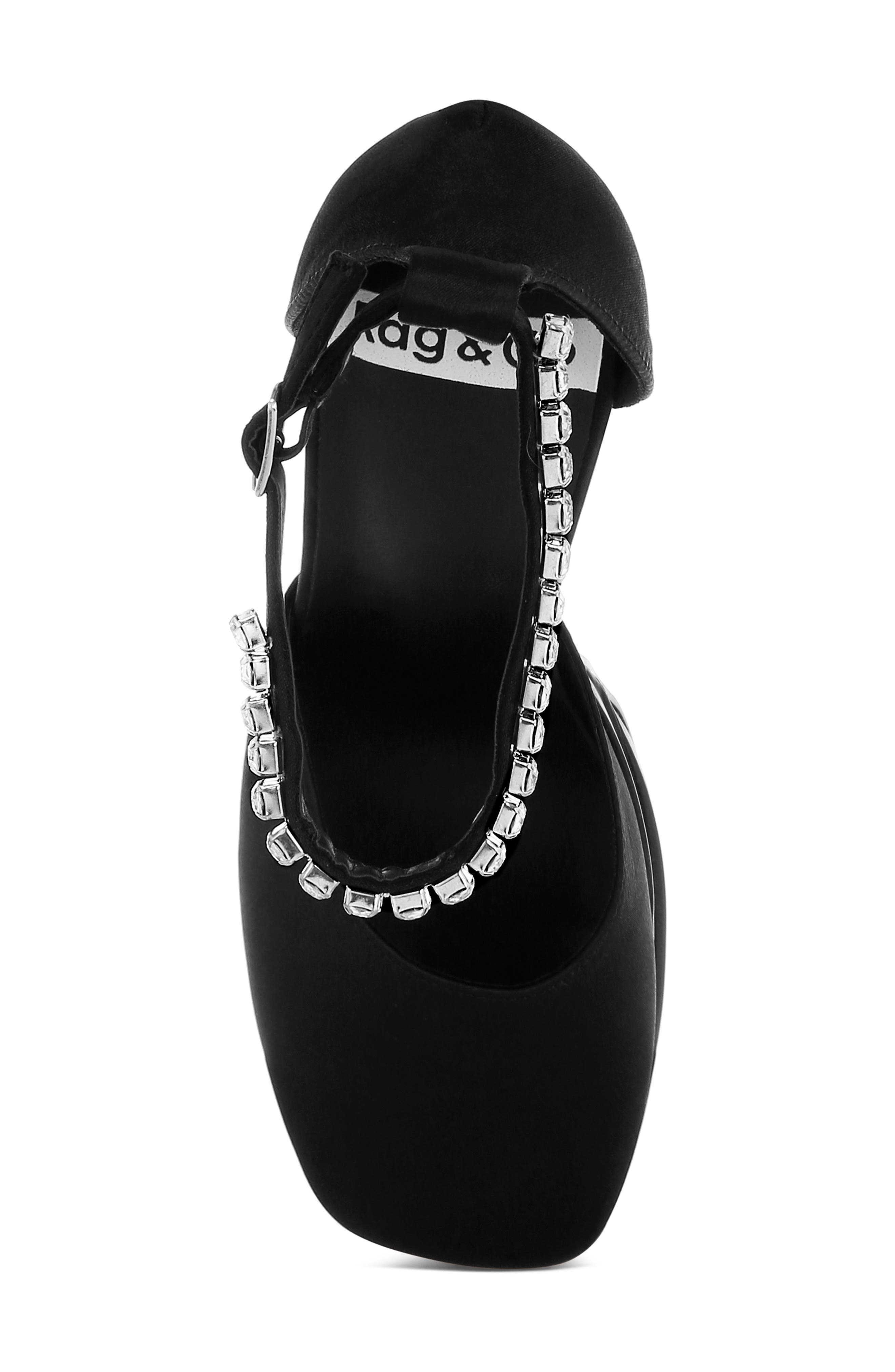 Rag & Co Martini Platform Pump, Alternate, color, Black