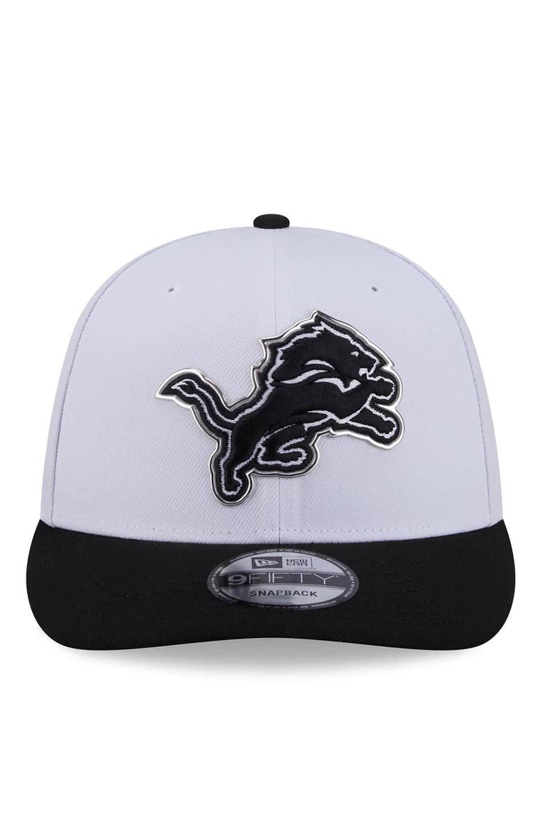 New Era Men's New Era  White/Black Detroit Lions 2026 NFL Draft Pre-Curved 9FIFTY Snapback Hat, Alternate, color, White