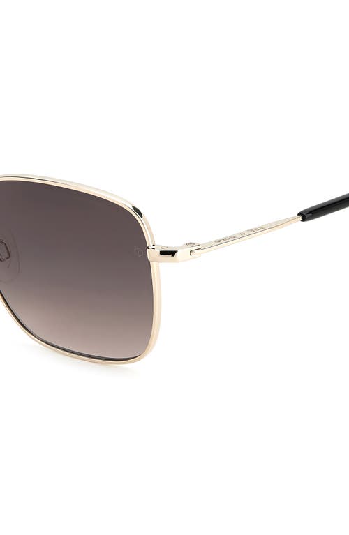 Rag & Bone 52mm Gradient Square Sunglasses In Gold/brown Gradient