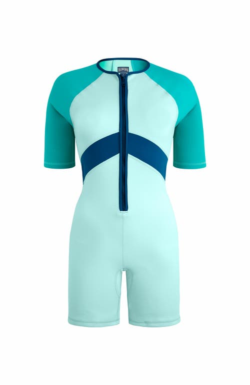 Vilebrequin Short Tricolor One-piece Rashguard Swimsuit
