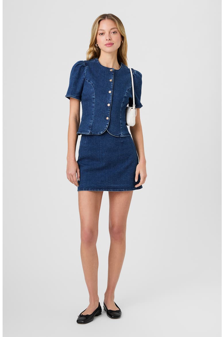 Delancey Denim Button-Up Shirt, Alternate, color, DARK WASH INDIGO