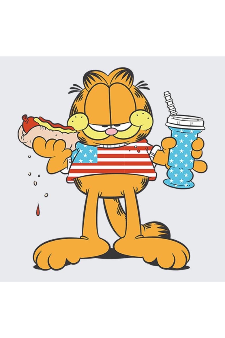 Junior's Garfield American Hot Dog Love Cat  Tank Top, Alternate, color, White