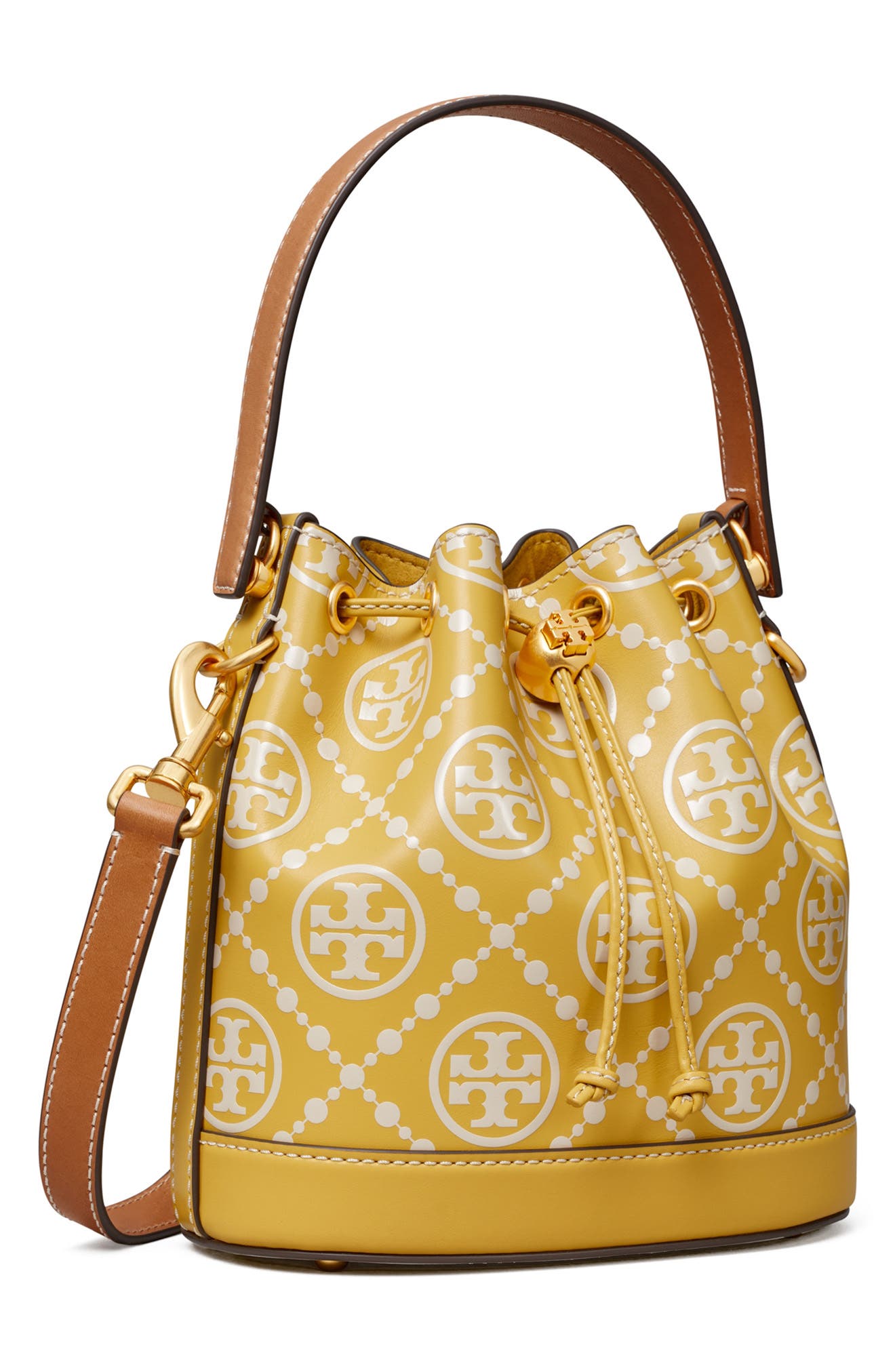 Tory Burch T Monogram Embossed Bucket Bag, Alternate, color, 