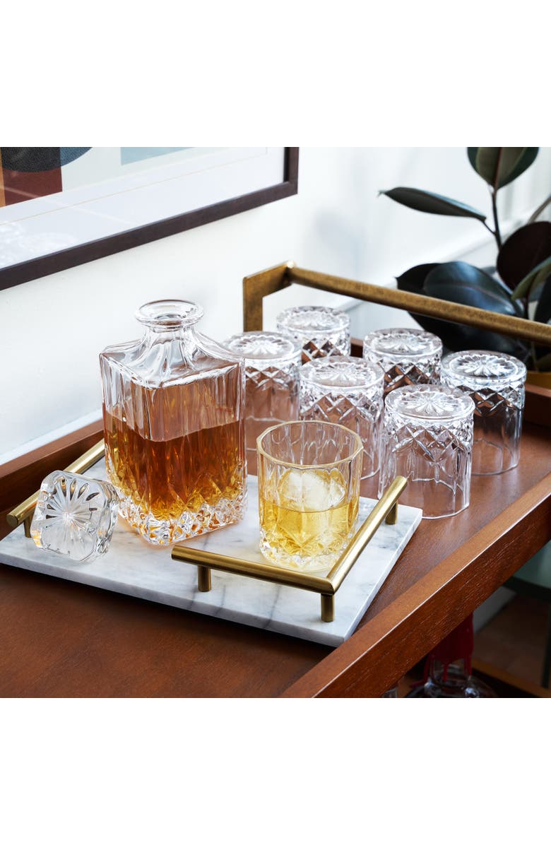 Viski Admiral Decanter and Lowball Glass Set, Alternate, color, Clear