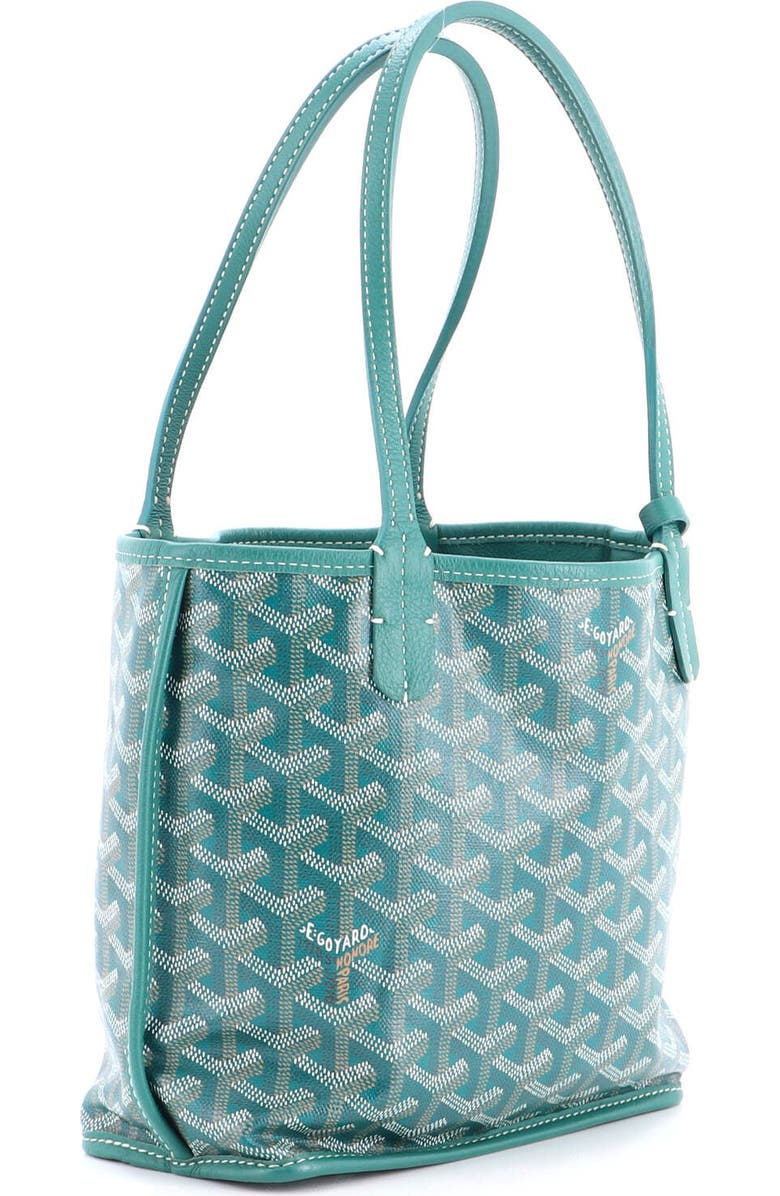 Pre-Owned Goyard Anjou Reversible Tote Coated Canvas Mini, Alternate, color, Green