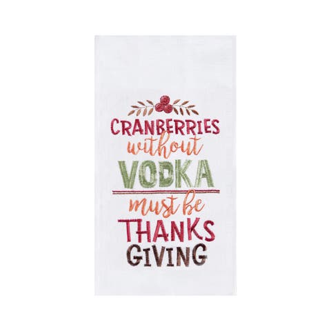 Cranberries Without Vodka Flour Sack Kitchen Dishtowel