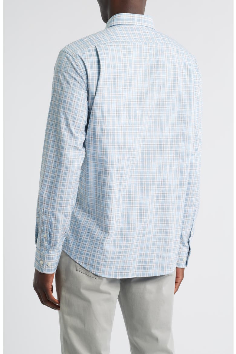 Ferdinand Plaid Performance Button-Up Shirt, Alternate, color, WHITE