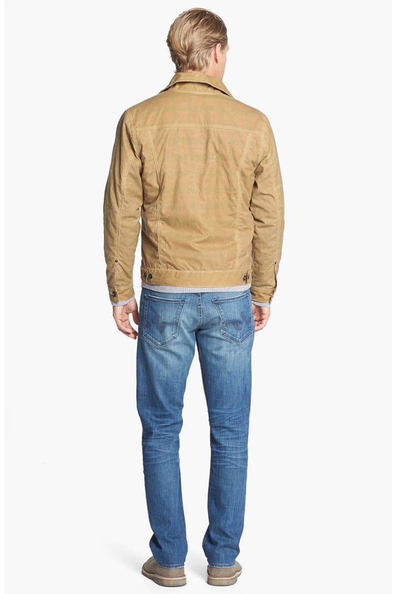 'Cruiser' Waxed Cotton Jacket, Alternate, color, TAN/ RED PLAID