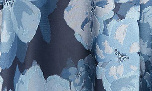 Alex Evenings Floral A-line Gown In Blue/multi