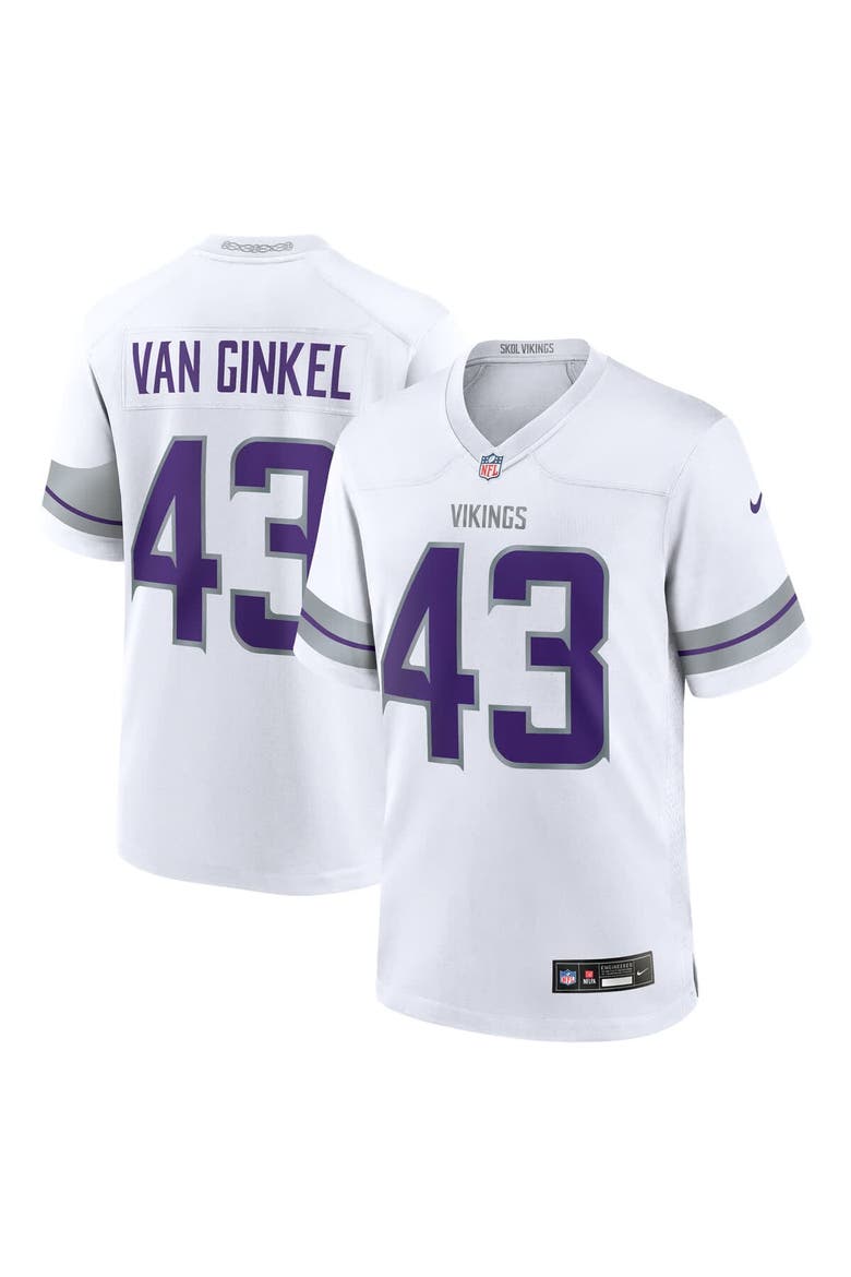 Men's Nike Andrew Van Ginkel White Minnesota Vikings Alternate Game Jersey, Main, color, White